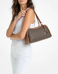Cecily Medium Signature Logo Shoulder Bag (BROWN)