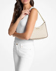 Jet Set Travel Large Signature Logo Convertible Crossbody Bag (VANILLA)