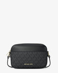 Jet Set Small Signature Logo Camera Crossbody Bag (BLACK)