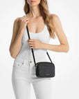 Jet Set Small Signature Logo Camera Crossbody Bag (BLACK)