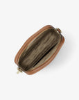 Jet Set Small Signature Logo Camera Crossbody Bag (BROWN)