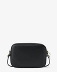 Jet Set Small Pebbled Leather Camera Crossbody Bag (BLACK)