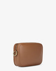 Jet Set Large Pebbled Leather Camera Crossbody Bag (LUGGAGE)