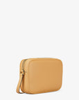 Jet Set Large Pebbled Leather Camera Crossbody Bag (HONEYWHEAT)