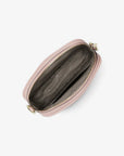 Jet Set Large Pebbled Leather Camera Crossbody Bag (POWDER BLUSH)