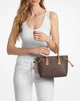 Voyager Extra-Small Signature Logo Convertible Crossbody Bag (BROWN)