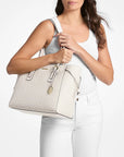 Voyager Large Signature Logo Top-Zip Tote Bag (LT CRM MULTI)