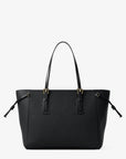 Voyager Large Saffiano Leather Tote Bag (BLACK)