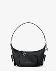 Merritt Small Pebbled Leather Convertible Crossbody Bag (BLACK)