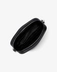 Jet Set Large Pebbled Leather Camera Crossbody Bag (BLACK)