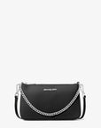 Jet Set Medium Saffiano Leather Crossbody Bag (BLACK)