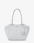 Jet Set Large Signature Logo Shoulder Bag (OPTIC WHITE)