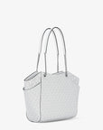 Jet Set Large Signature Logo Shoulder Bag (OPTIC WHITE)