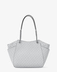 Jet Set Large Signature Logo Shoulder Bag (OPTIC WHITE)