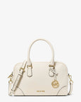 Thompson Pebbled Leather Satchel (LT CREAM)