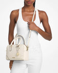 Thompson Pebbled Leather Satchel (LT CREAM)