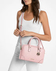 Thompson Pebbled Leather Satchel (POWDER BLUSH)
