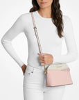Jet Set Travel Medium Color-Block Signature Logo Crossbody Bag (PWD BLSH MLT)