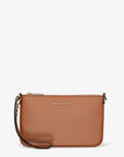 Jet Set Small Pebbled Leather Convertible Wristlet (LUGGAGE)