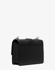 Greenwich Small Saffiano Leather Crossbody Bag (BLACK)