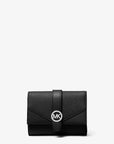 Greenwich Medium Leather Trifold Wallet (BLACK)