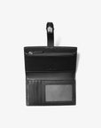 Greenwich Medium Saffiano Leather Bi-Fold Wallet (BLACK)