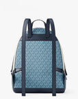 Rhea Medium Color-Block Signature Logo Backpack (DENIM MULTI)