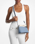 Jet Set Travel Color-Block Signature Logo Crossbody Bag (DENIM MULTI)