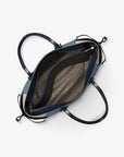 Voyager Large Color-Block Signature Logo Tote Bag (DENIM MULTI)