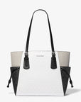 Voyager Large Color-Block Signature Logo Tote Bag (OPWHT MULTI)