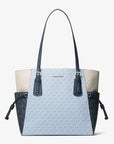 Voyager Large Color-Block Signature Logo Tote Bag (PL OCN MLTI)