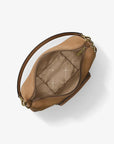 Merritt Medium Suede Convertible Shoulder Bag (CAMEL)