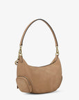 Merritt Medium Suede Convertible Shoulder Bag (CAMEL)