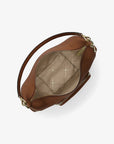 Merritt Medium Suede Convertible Shoulder Bag (LUGGAGE)