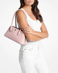 Petra Medium Signature Logo Shoulder Bag (POWDER BLUSH)