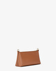 Carson Small Leather Convertible Crossbody Bag (LUGGAGE)
