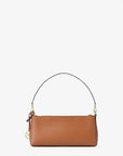 Carson Small Leather Convertible Crossbody Bag (LUGGAGE)