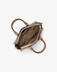 Arden Small Color-Block Signature Logo Messenger Bag (CAMEL MLT)