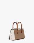 Arden Small Color-Block Signature Logo Messenger Bag (CAMEL MLT)
