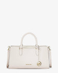 Arden Medium Leather Top-Zip Satchel (LT CREAM)
