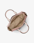 Arden Medium Leather Top-Zip Satchel (POWDER BLUSH)