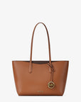 Arden Large Pebbled Leather Tote Bag (BROWN)