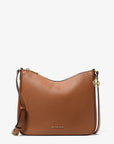 Nayla Medium Pebbled Leather Messenger Bag (LUGGAGE)