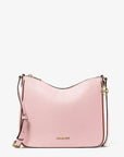 Nayla Medium Pebbled Leather Messenger Bag (POWDER BLUSH)