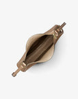 Nayla Medium Pebbled Leather Messenger Bag (CAMEL)