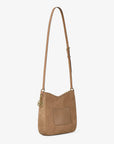 Nayla Medium Pebbled Leather Messenger Bag (CAMEL)
