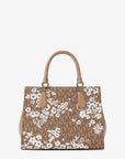 Marilyn Medium Printed Signature Logo Satchel (CAMEL)