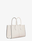 Mirella Medium Logo Debossed Satchel (LT CREAM)