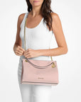 Christina Medium Signature Logo Messenger Bag (POWDER BLUSH)