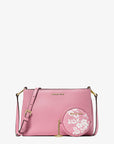 Trisha Pebbled Leather Crossbody Bag With Pouch (CARNATION)